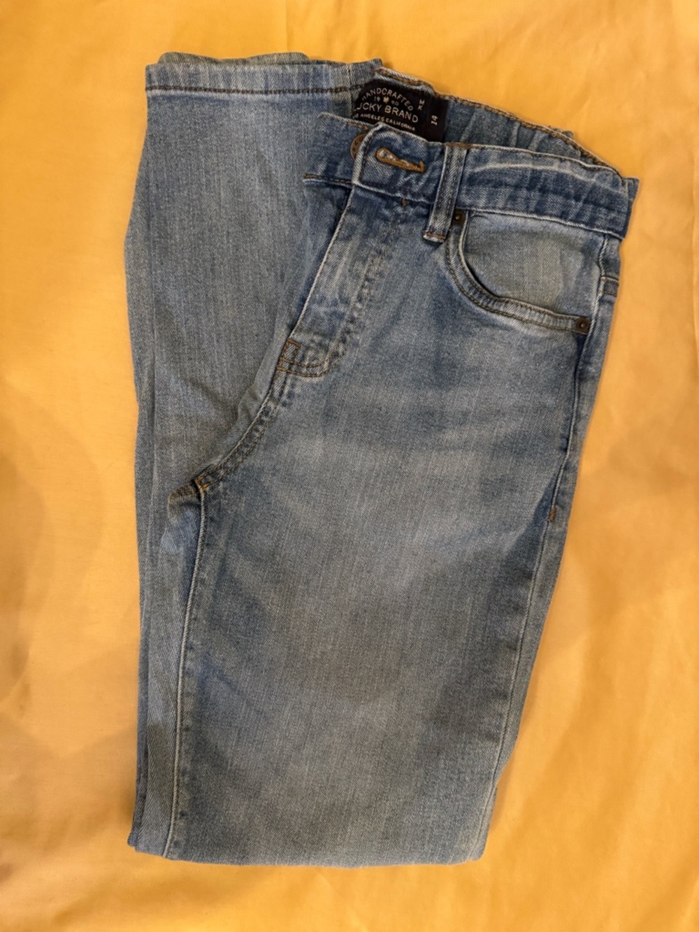 Lucky Brand Boys Jeans Size 14 Classic Straight Light Wash Denim